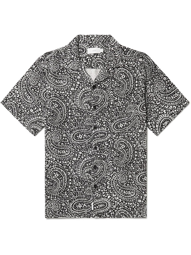 Photo: Onia - Vacation Camp-Collar Paisley-Print Twill Shirt - Black