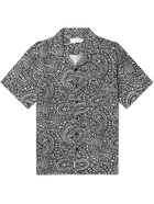 Onia - Vacation Camp-Collar Paisley-Print Twill Shirt - Black