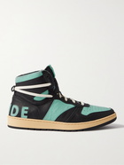 RHUDE - Rhecess Distressed Leather High-Top Sneakers - Multi - 8