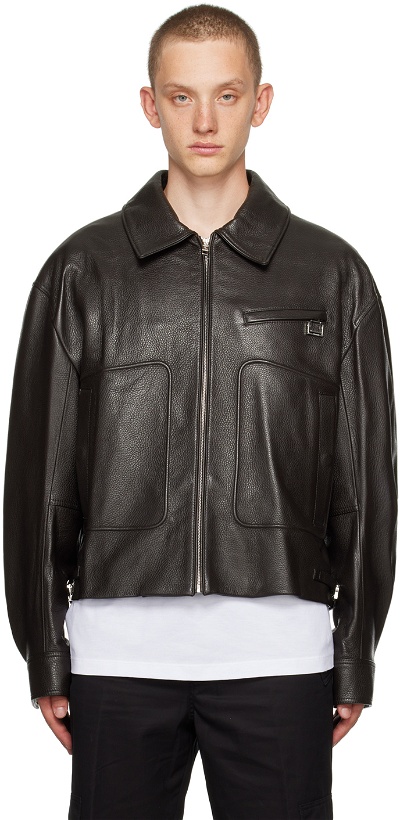 Photo: Wooyoungmi Brown Hardware Leather Jacket