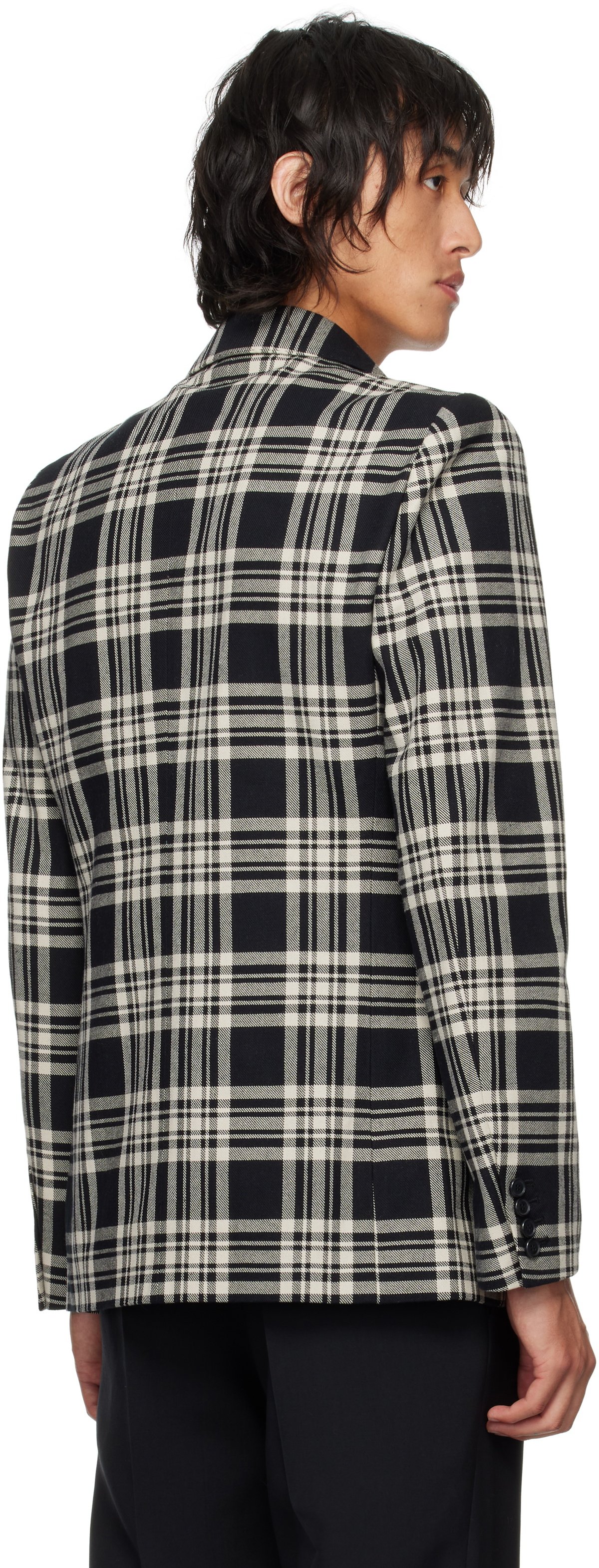 Walter Van Beirendonck Black & Beige Sharp Blazer