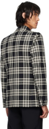 Walter Van Beirendonck Black & Beige Sharp Blazer