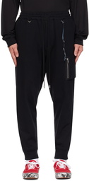 mastermind WORLD Black Embroidered Trousers