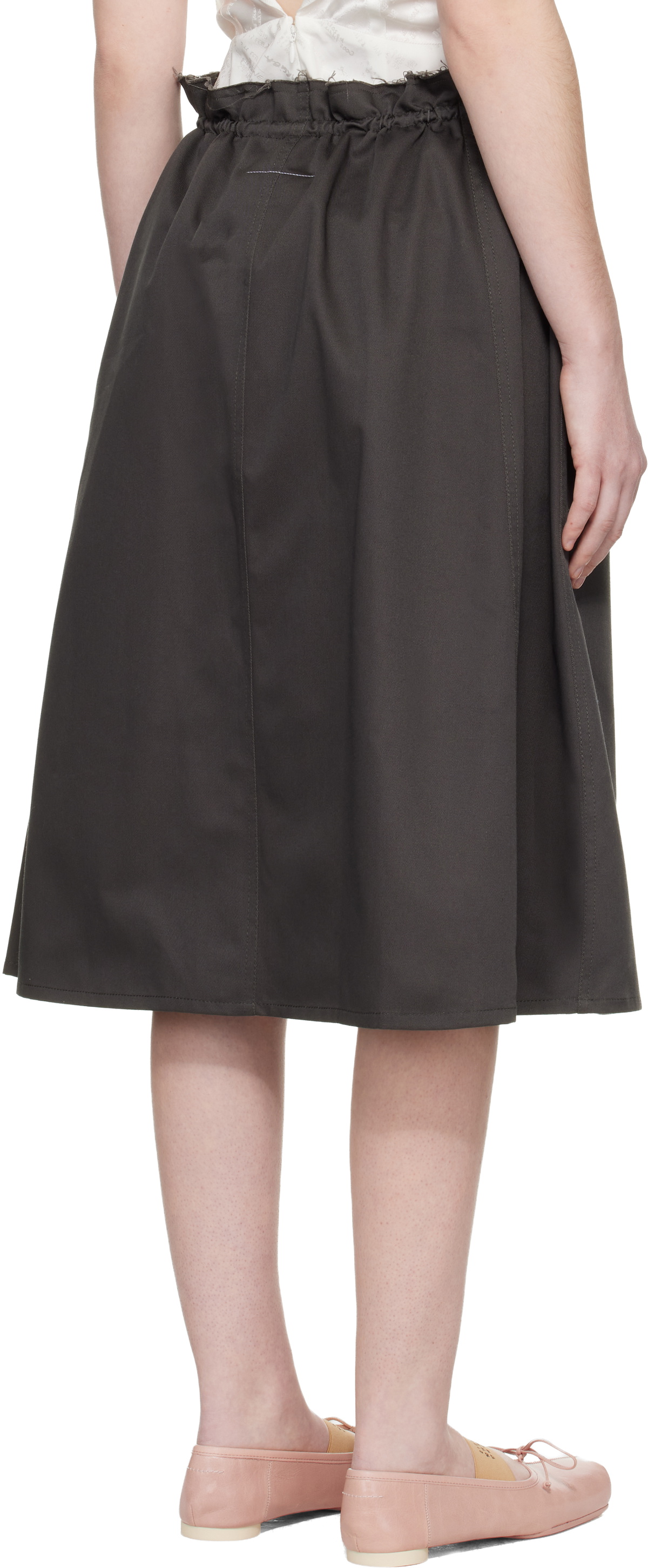 MM6 Maison Margiela Gray Long Skirt