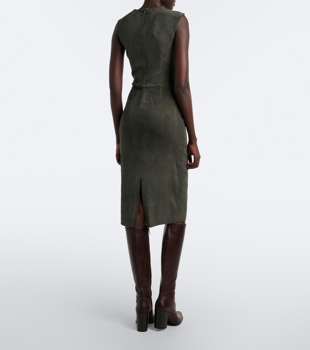 Stouls Evita suede midi dress