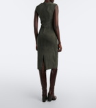 Stouls Evita suede midi dress
