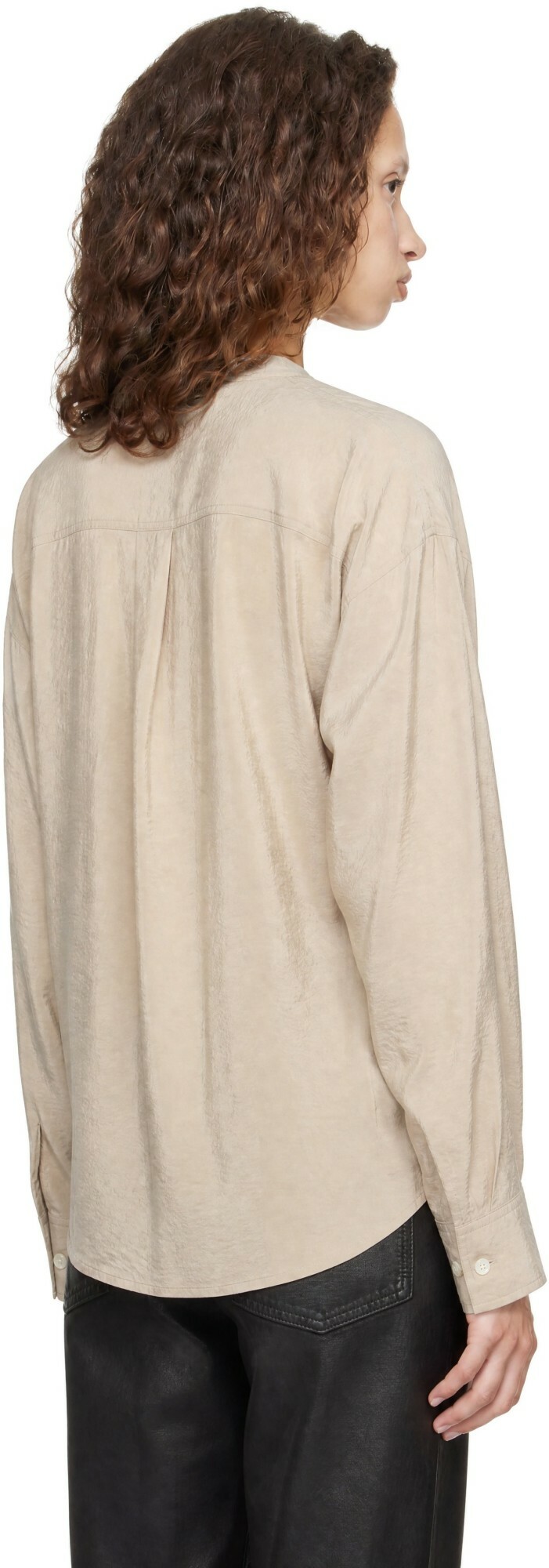 LEMAIRE Taupe Twisted Blouse
