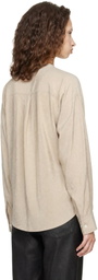 LEMAIRE Taupe Twisted Blouse