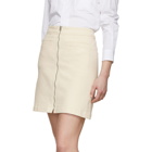 YMC Off-White Denim Zip Skirt