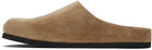 Common Projects Tan Suede Clog Loafers