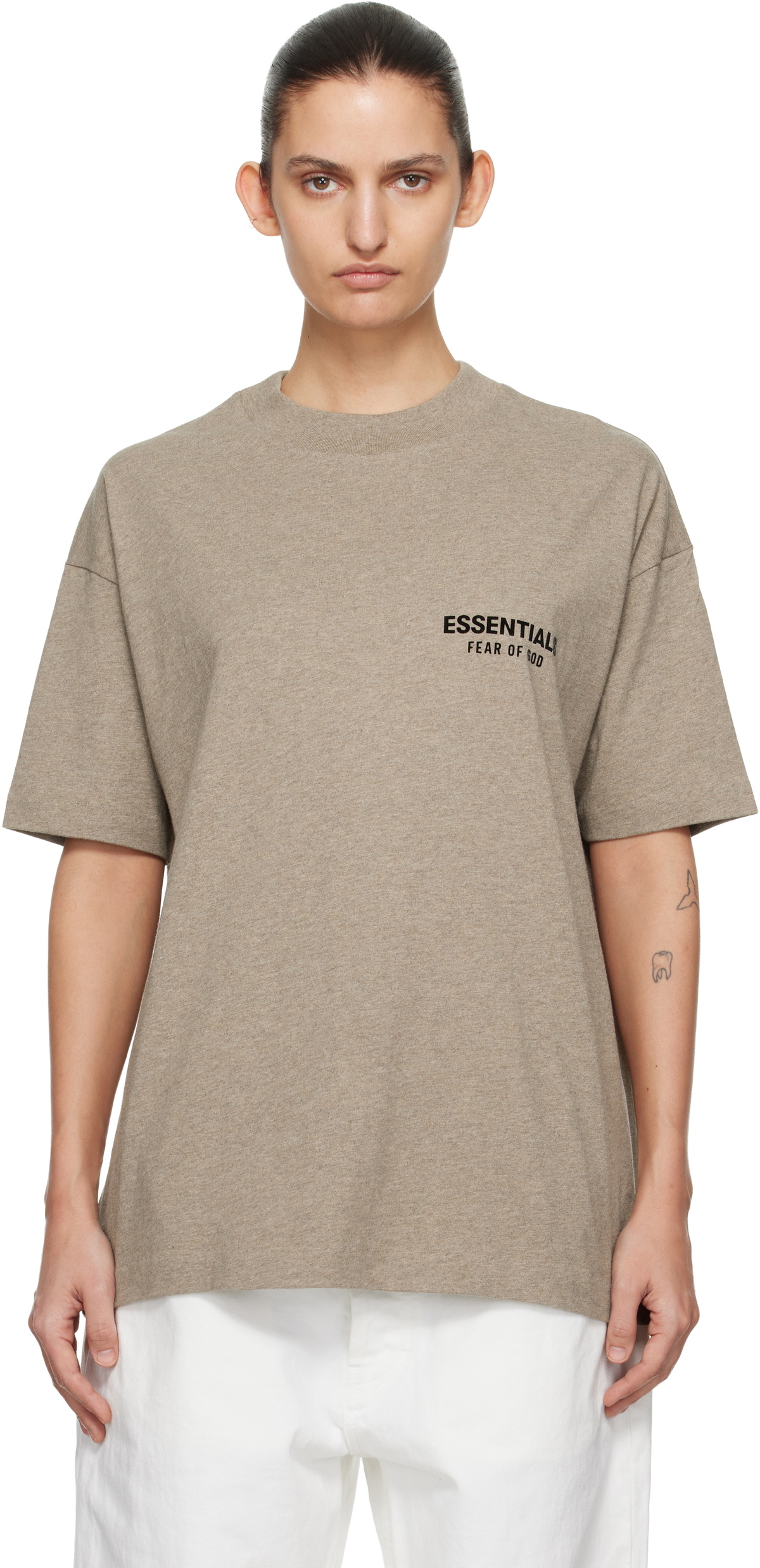 Fear of God ESSENTIALS Beige Classic T-shirt