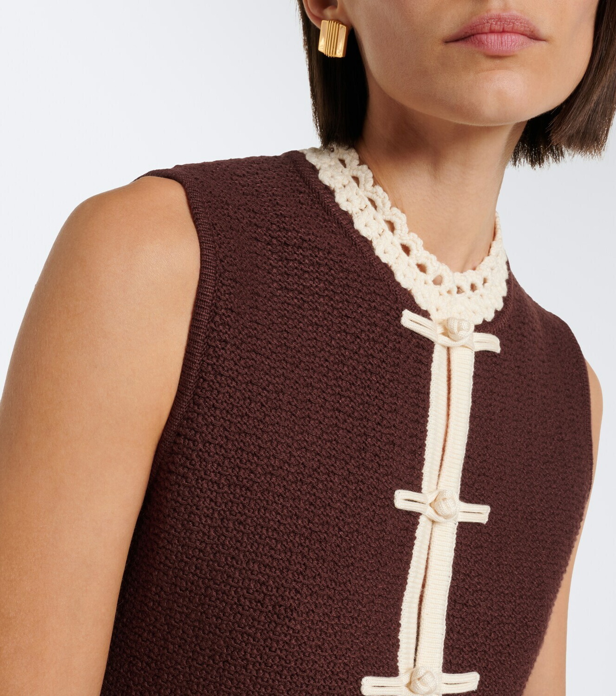 Posse Hattie crochet-trimmed top