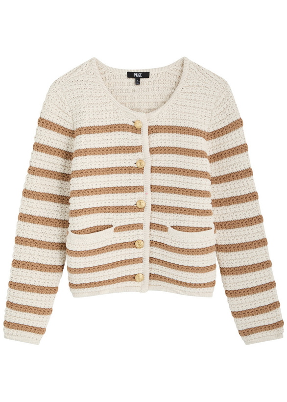 Photo: Paige Oberon Striped Cotton-blend Cardigan Stripe