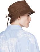 Jacquemus Brown Le Raphia 'Le Bob Gadjo' Bucket Hat