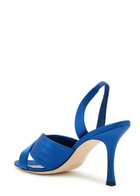 Manolo Blahnik Vierasan 90 Satin Slingback Sandals Blue