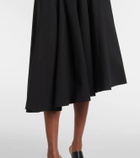 Fforme Rio asymmetric cotton midi skirt