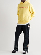 Gallery Dept. - Art That Kills Reversible Printed Cotton-Jersey Hoodie - Yellow