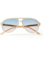 Jacques Marie Mage - George Cortina Aviator-Style Tortoiseshell Acetate Sunglasses