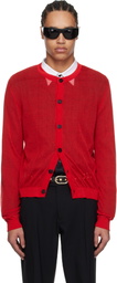 Ernest W. Baker Red Sheer Cardigan