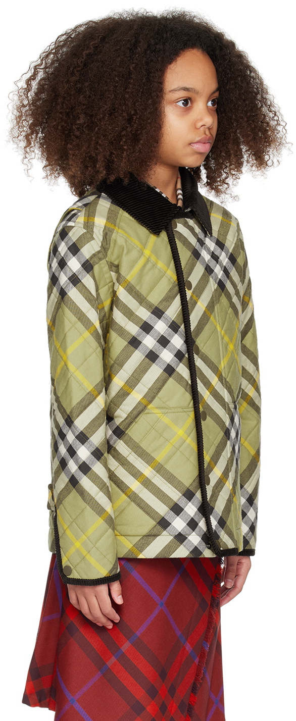 Burberry Kids Green Quilted Jacket