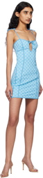 MISBHV Blue Monogram Coquette Minidress