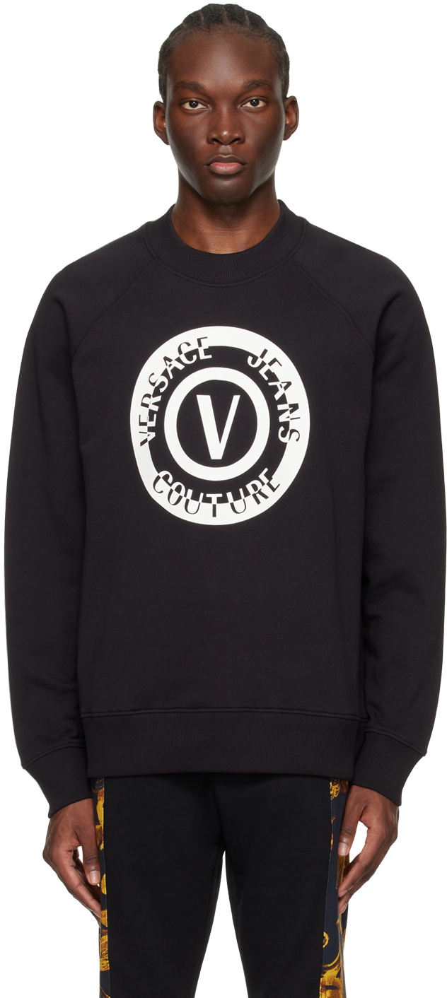 Versace Jeans Couture Cotton Logo Crewneck Sweater