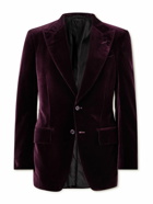 TOM FORD - Shelton Cotton-Velvet Suit Jacket - Purple