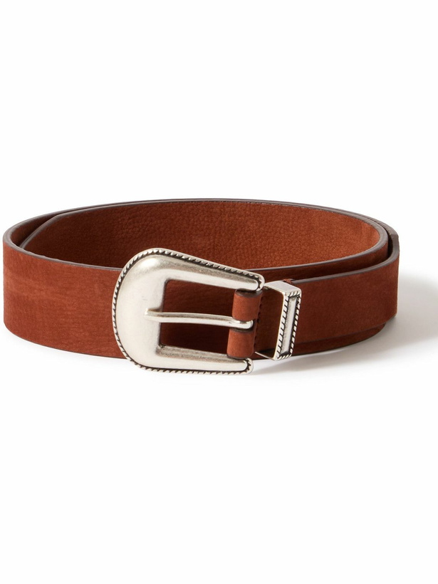 Photo: Anderson's - 3.5cm Nubuck Belt - Brown