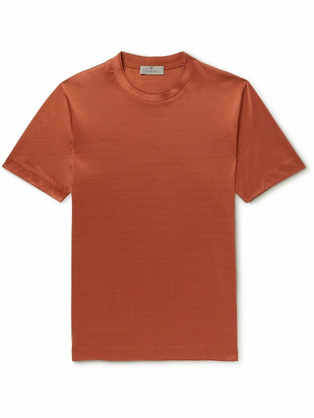 Photo: Canali - Slim-Fit Cotton-Jersey T-Shirt - Orange