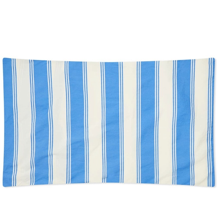 Photo: Tekla Fabrics Pillow Case in Blue Mattress Stripe