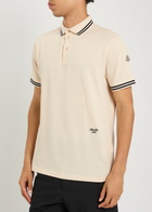 Moncler Logo-embroidered Piqué Cotton Polo Shirt Multicoloured 1