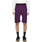 Marni Red and Blue Knit Shorts