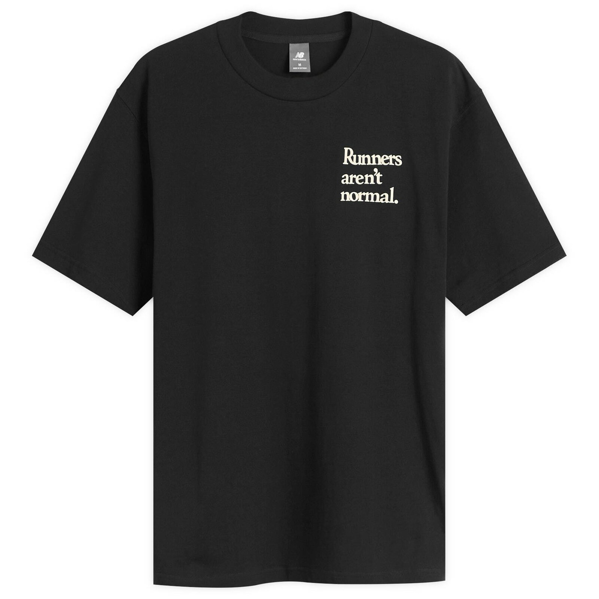 New Balance Men's Runners Arent Normal T-Shirt in Black