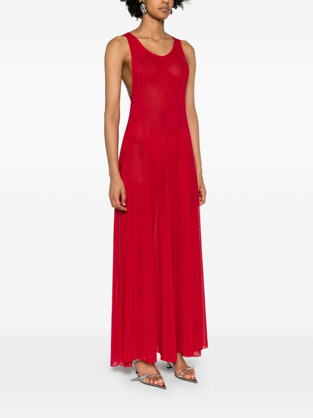 Peter Do Red A-Line Silk Maxi Dress Peter Do