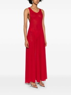 Peter Do Red A-Line Silk Maxi Dress