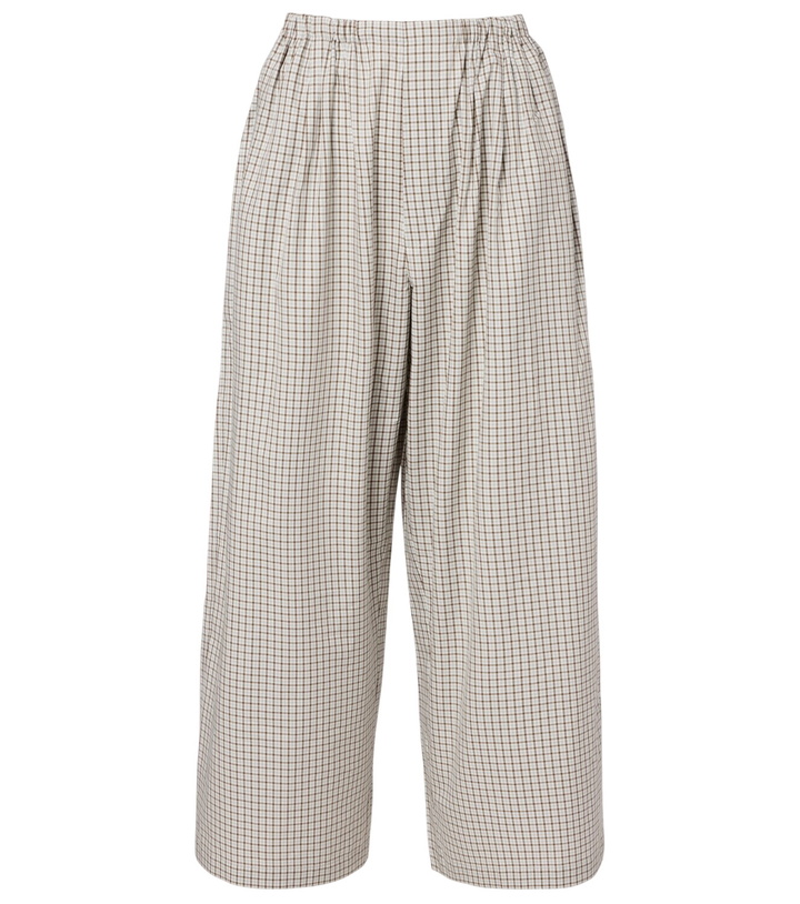 Photo: Proenza Schouler White Label Meadow checked cotton wide-leg pants
