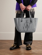 JW Anderson - Logo-Embroidered Leather-Trimmed Felt Tote Bag