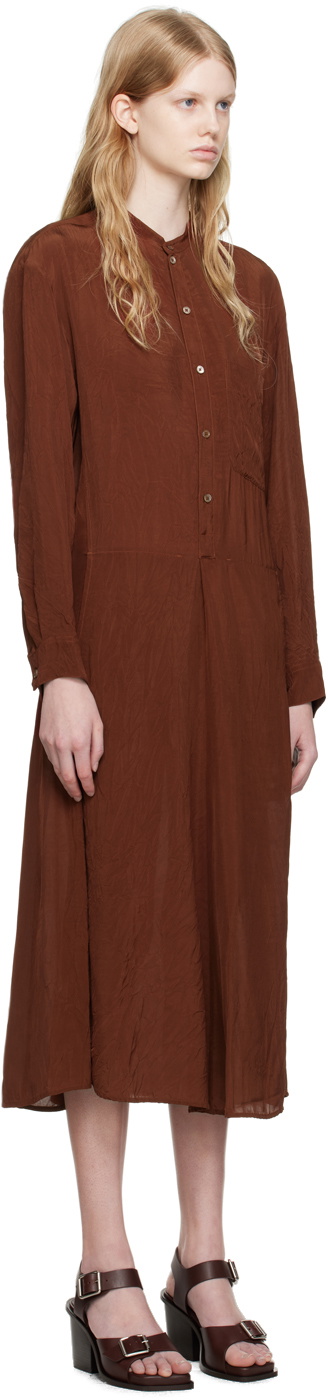 burgundy shirt dress midi Long Sleeve Satin Midi Shirt Dress | Shirt Dress