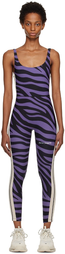Photo: Palm Angels Purple Zebra Print Jumpsuit