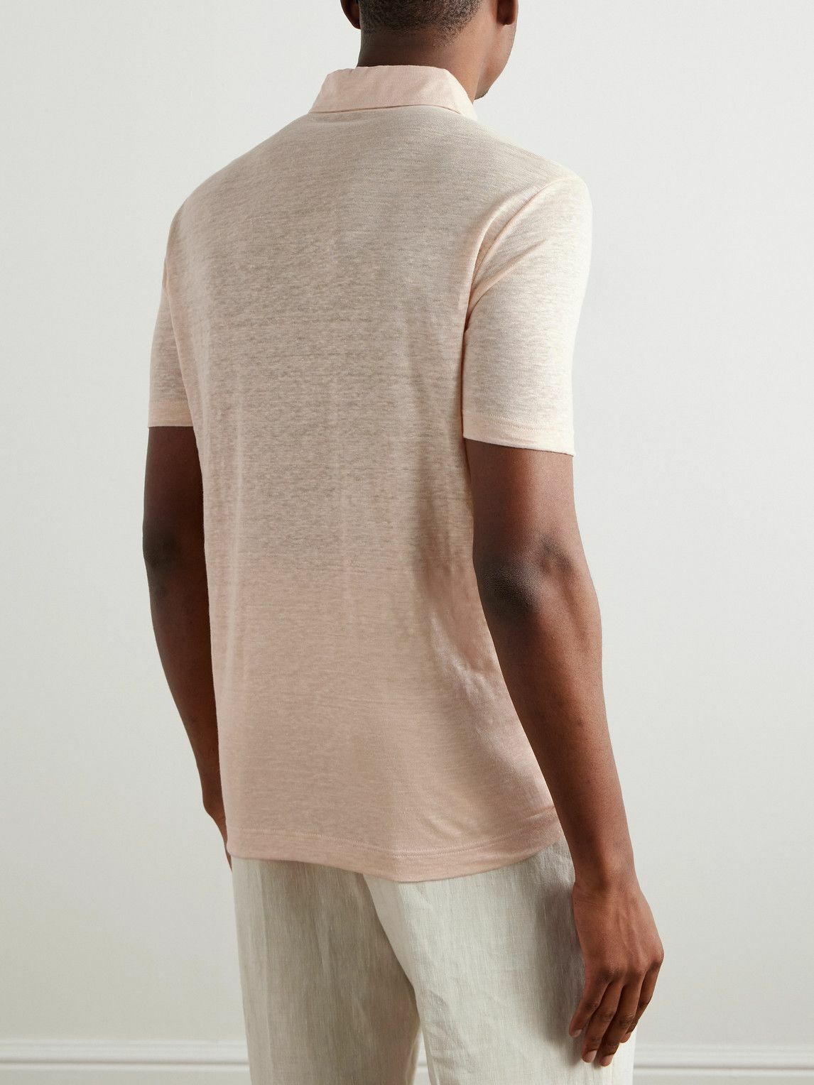 Loro Piana - Linen Polo Shirt - Orange