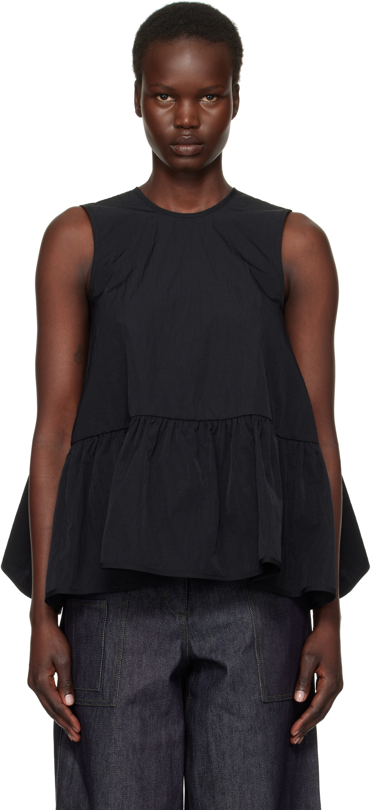 Cecilie Bahnsen Black Asa Tank Top