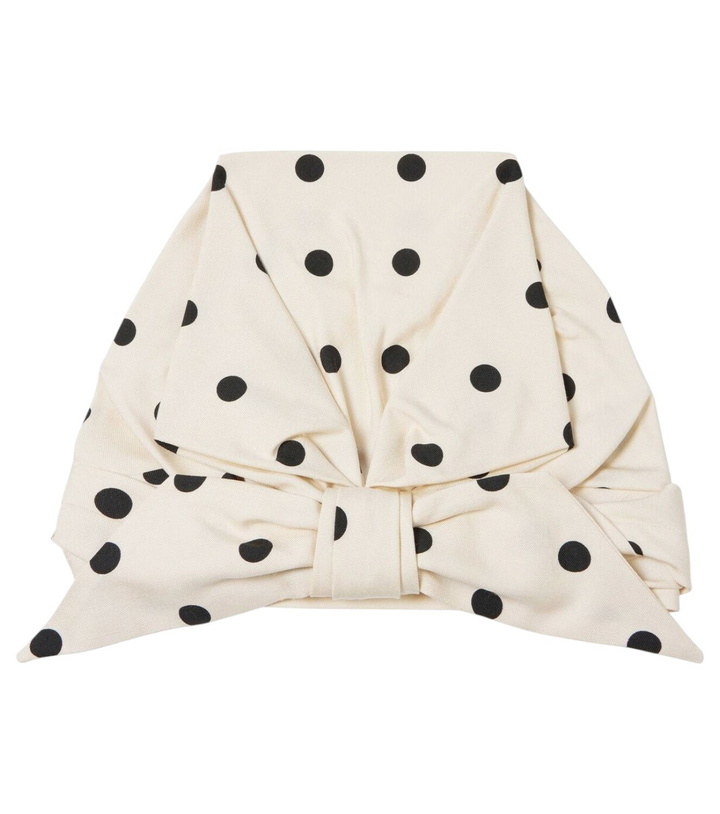 Photo: Valentino Garavani Polka-dot silk head wrap