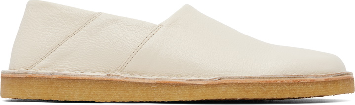 Photo: LEMAIRE Off-White Square Slip-on Loafers