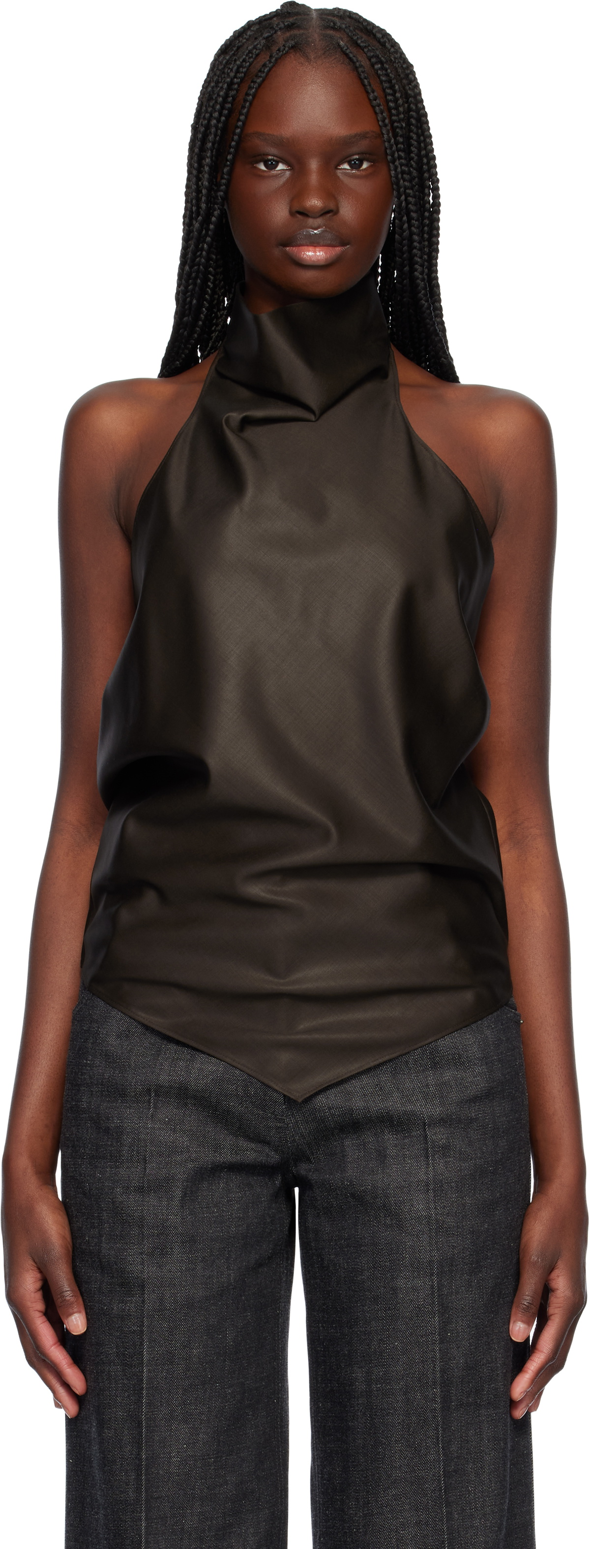 GIA STUDIOS Brown Yem Blouse