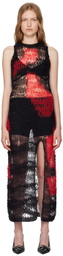 MISBHV Black & Red Antwerp Midi Dress