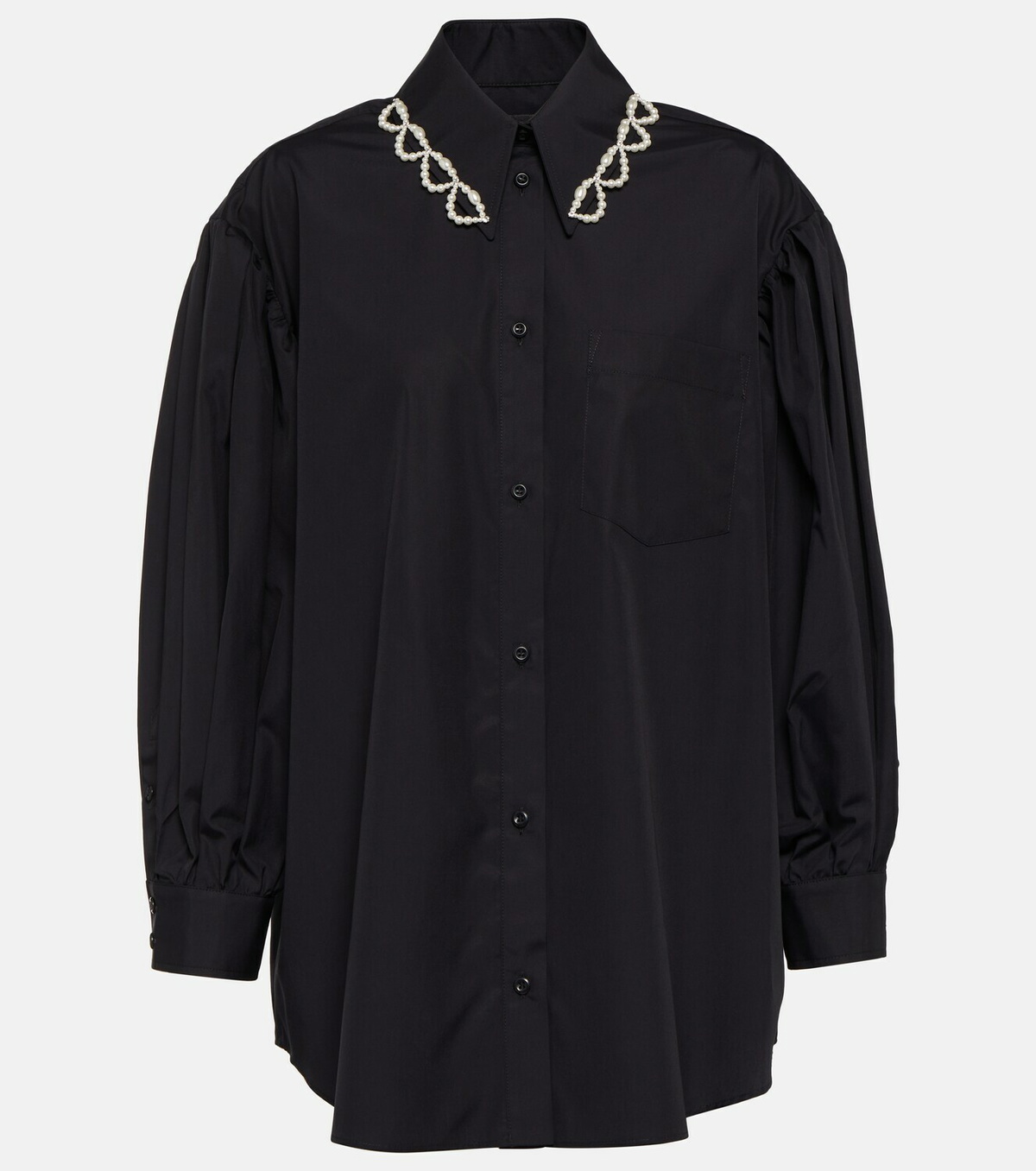 Simone Rocha Embellished cotton shirt Simone Rocha