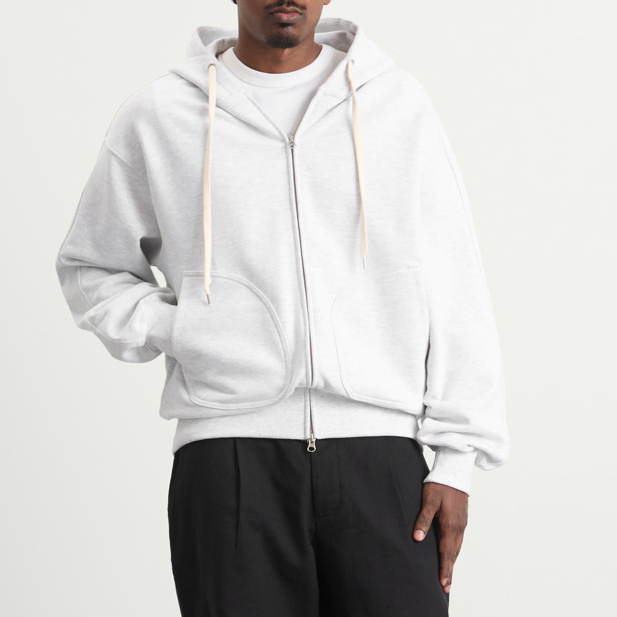 FrizmWORKS Men's OG Heavyweight Zip Hoodie in Oatmeal