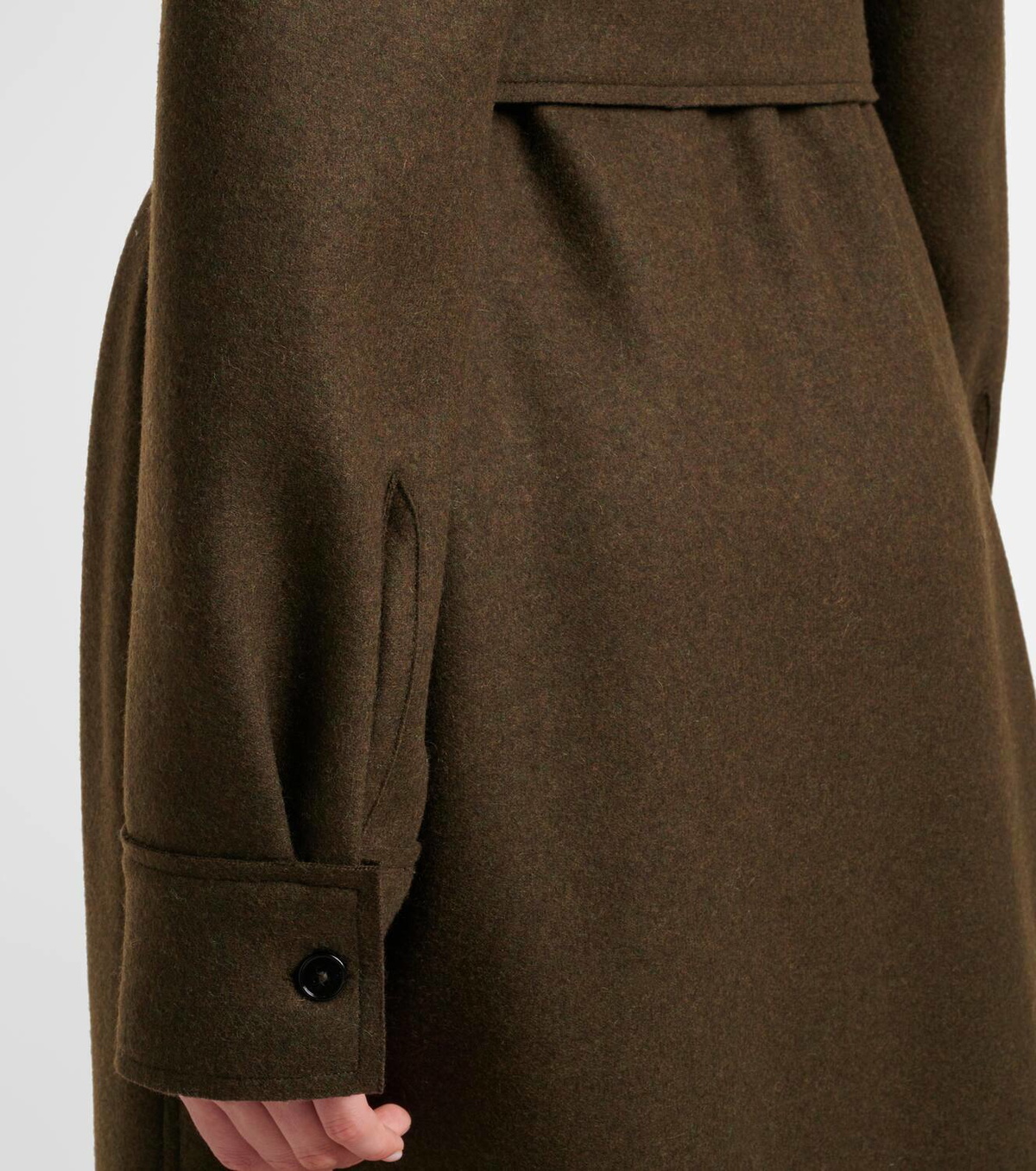 Jil Sander Belted wool-blend shirt dress