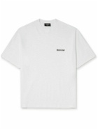 Balenciaga - Oversized Logo-Embroidered Cotton-Jersey T-Shirt - White