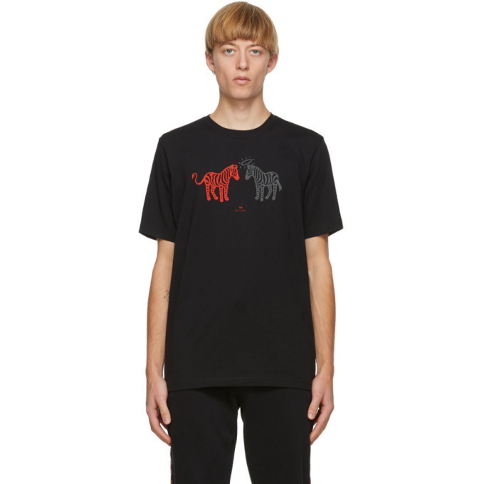 Photo: PS by Paul Smith Black Halo and Devil Zebras T-Shirt